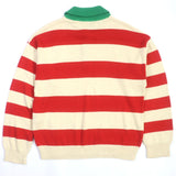 Gucci Long sleeve polo shirt 571546 Outer material: 100% cotton, embroidery: 100% polyester Cream Red Green mens XL