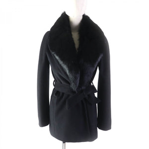 Burberry LONDON coat Outer: 65% Angora, Outer: 35% Wool, Lining: Cupra, Lining: Polyester black Women 38