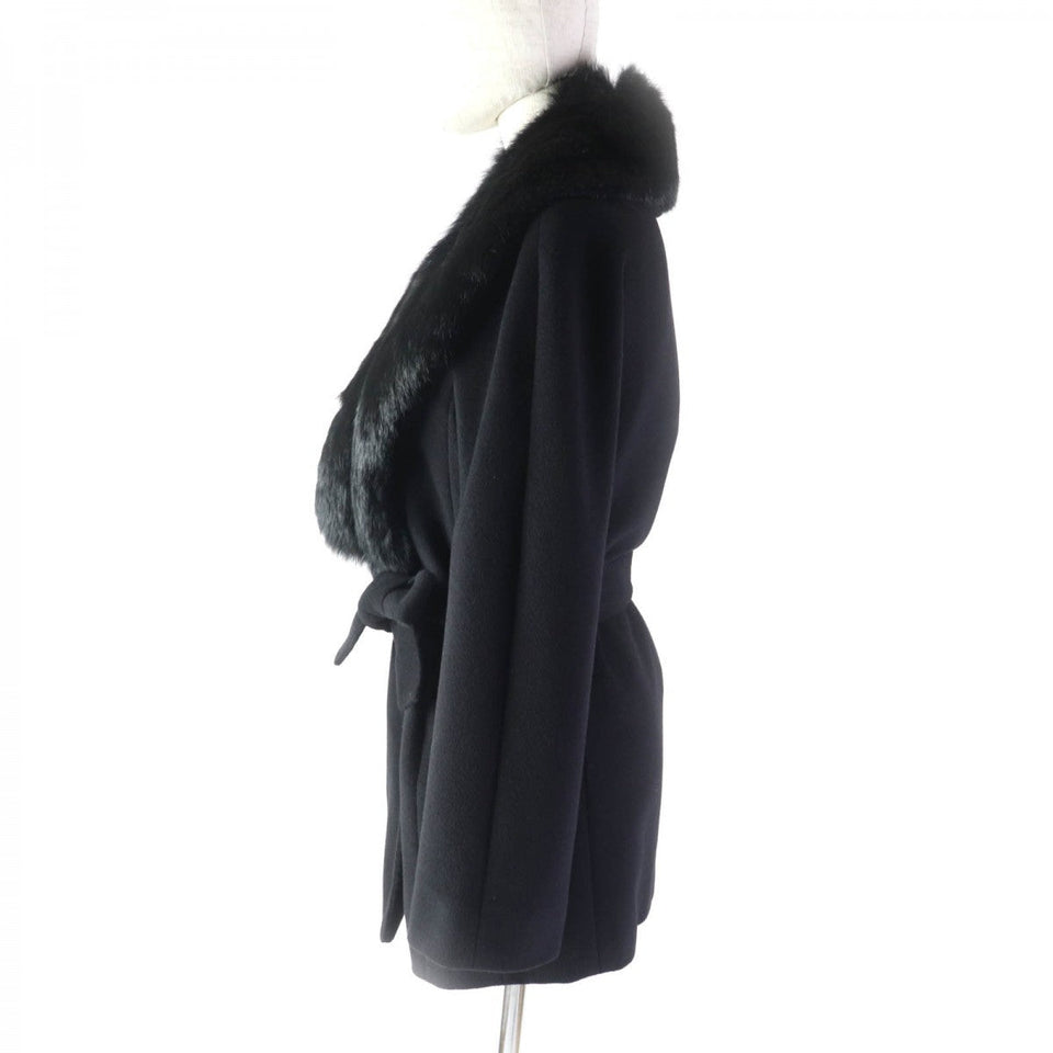 Burberry LONDON coat Outer: 65% Angora, Outer: 35% Wool, Lining: Cupra, Lining: Polyester black Women 38