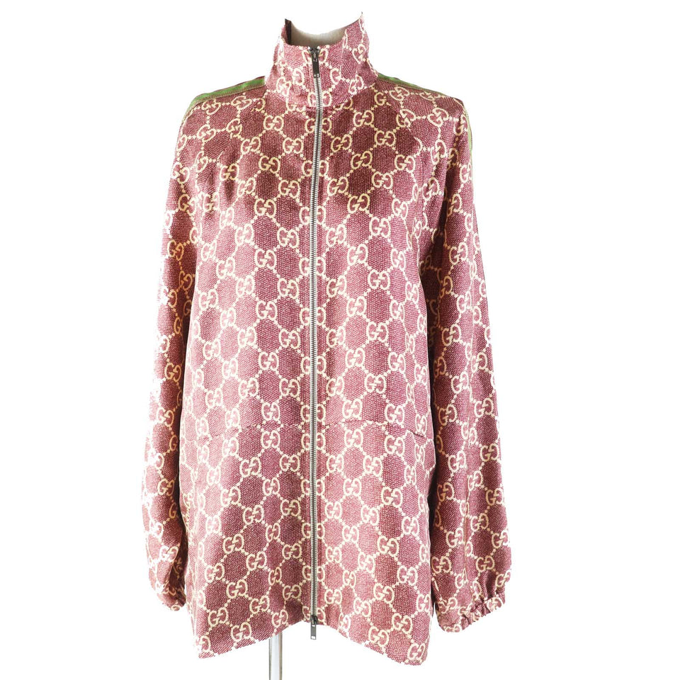Gucci Jacket 625007 Outer: 100% silk, part: 53% rayon, part: 35% cotton, part: 12% polyester Bordeaux Beige Women S