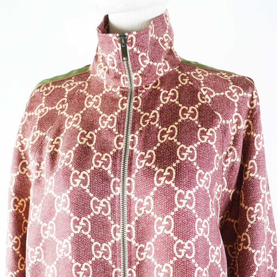 Gucci Jacket 625007 Outer: 100% silk, part: 53% rayon, part: 35% cotton, part: 12% polyester Bordeaux Beige Women S