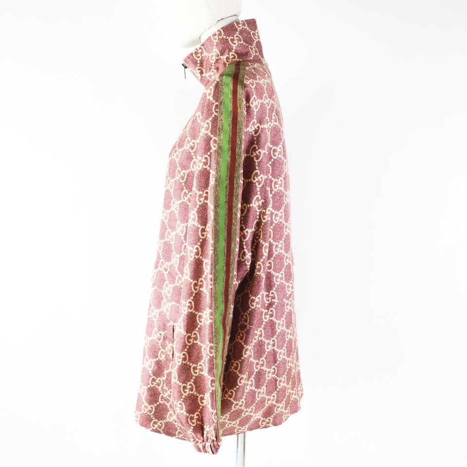Gucci Jacket 625007 Outer: 100% silk, part: 53% rayon, part: 35% cotton, part: 12% polyester Bordeaux Beige Women S