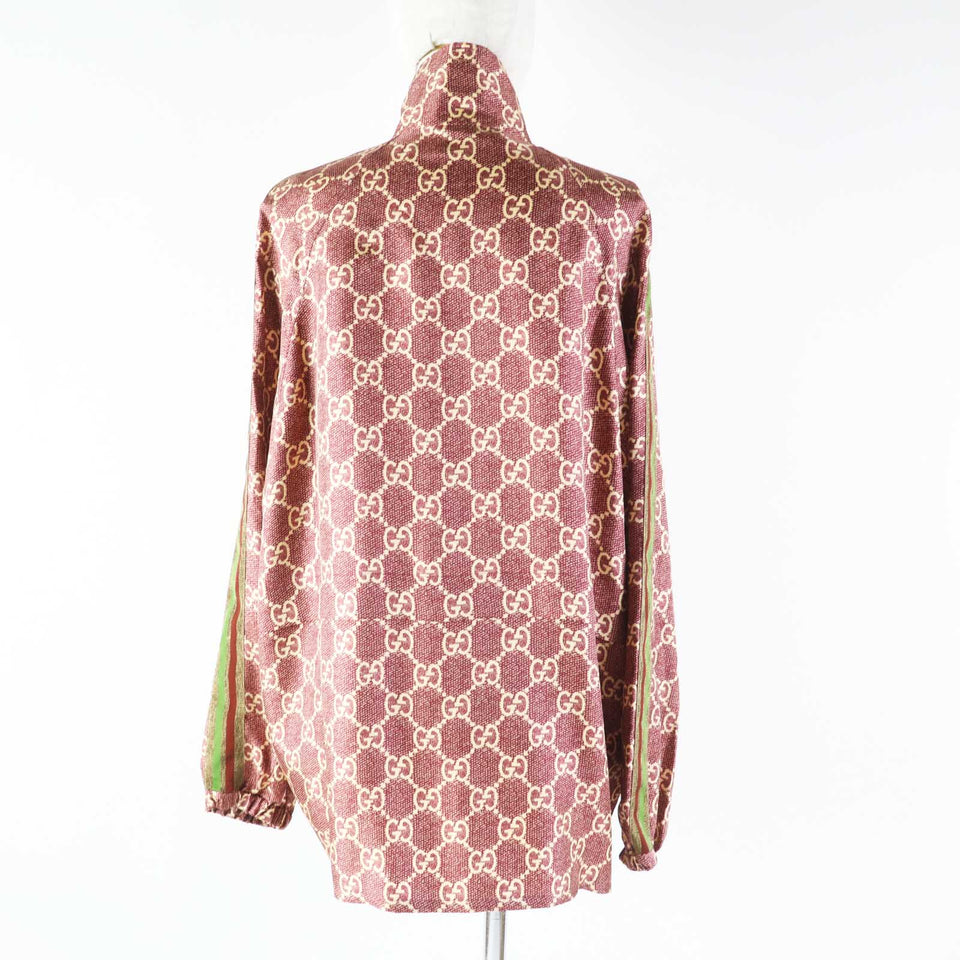 Gucci Jacket 625007 Outer: 100% silk, part: 53% rayon, part: 35% cotton, part: 12% polyester Bordeaux Beige Women S
