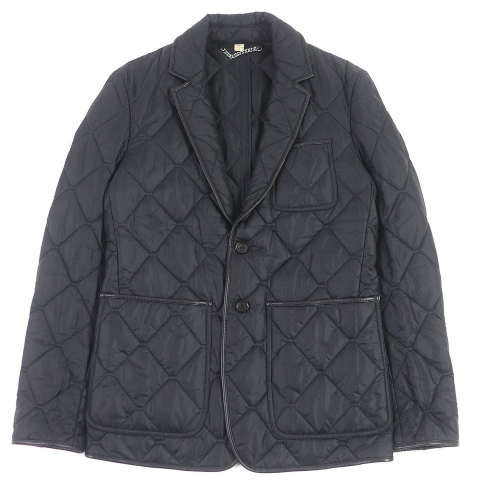 Burberry LONDON Blouson 3955308 Outer: 100% nylon, Lining: 55% acetate, Lining: 45% rayon, Filling: 100% polyester, Part: Lamb leather black mens 46