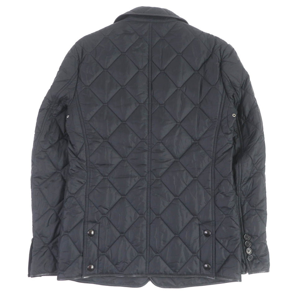 Burberry LONDON Blouson 3955308 Outer: 100% nylon, Lining: 55% acetate, Lining: 45% rayon, Filling: 100% polyester, Part: Lamb leather black mens 46
