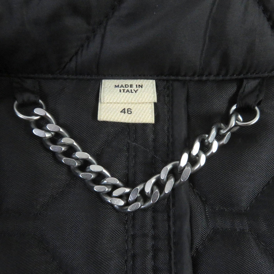 Burberry LONDON Blouson 3955308 Outer: 100% nylon, Lining: 55% acetate, Lining: 45% rayon, Filling: 100% polyester, Part: Lamb leather black mens 46