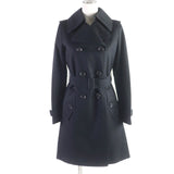 Burberry LONDON trench coat FR038-630 Outer: 100% cotton, Part: Leather, Lining: 100% cotton, Part: Cupra, Liner Main: 100% wool, Part: Cupra black Women 34