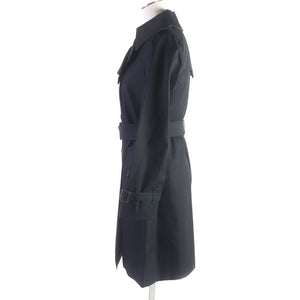 Burberry LONDON trench coat FR038-630 Outer: 100% cotton, Part: Leather, Lining: 100% cotton, Part: Cupra, Liner Main: 100% wool, Part: Cupra black Women 34