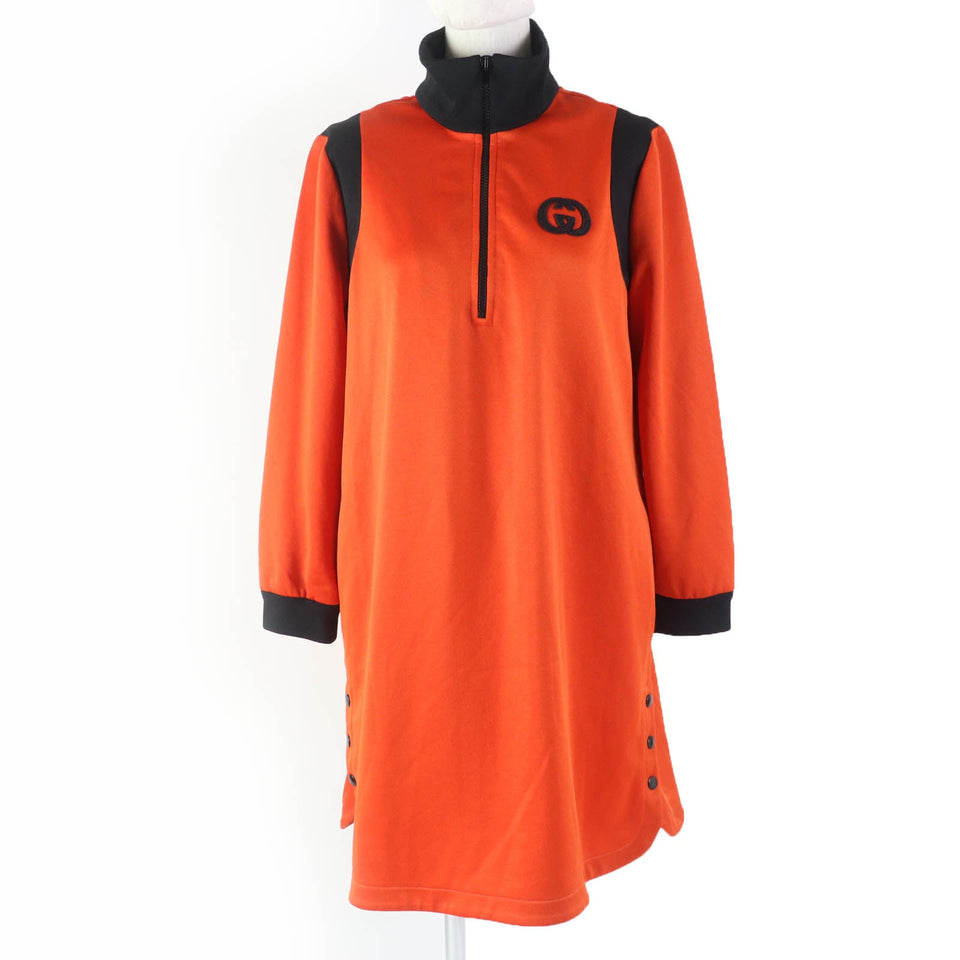 Gucci one piece 644599 Main: 55% polyester, Main: 45% cotton, Part: 72% polyester, Part: 25% nylon, Part: 3% polyurethane, Applique: 79% polyester, 21% nylon Orange black Women S