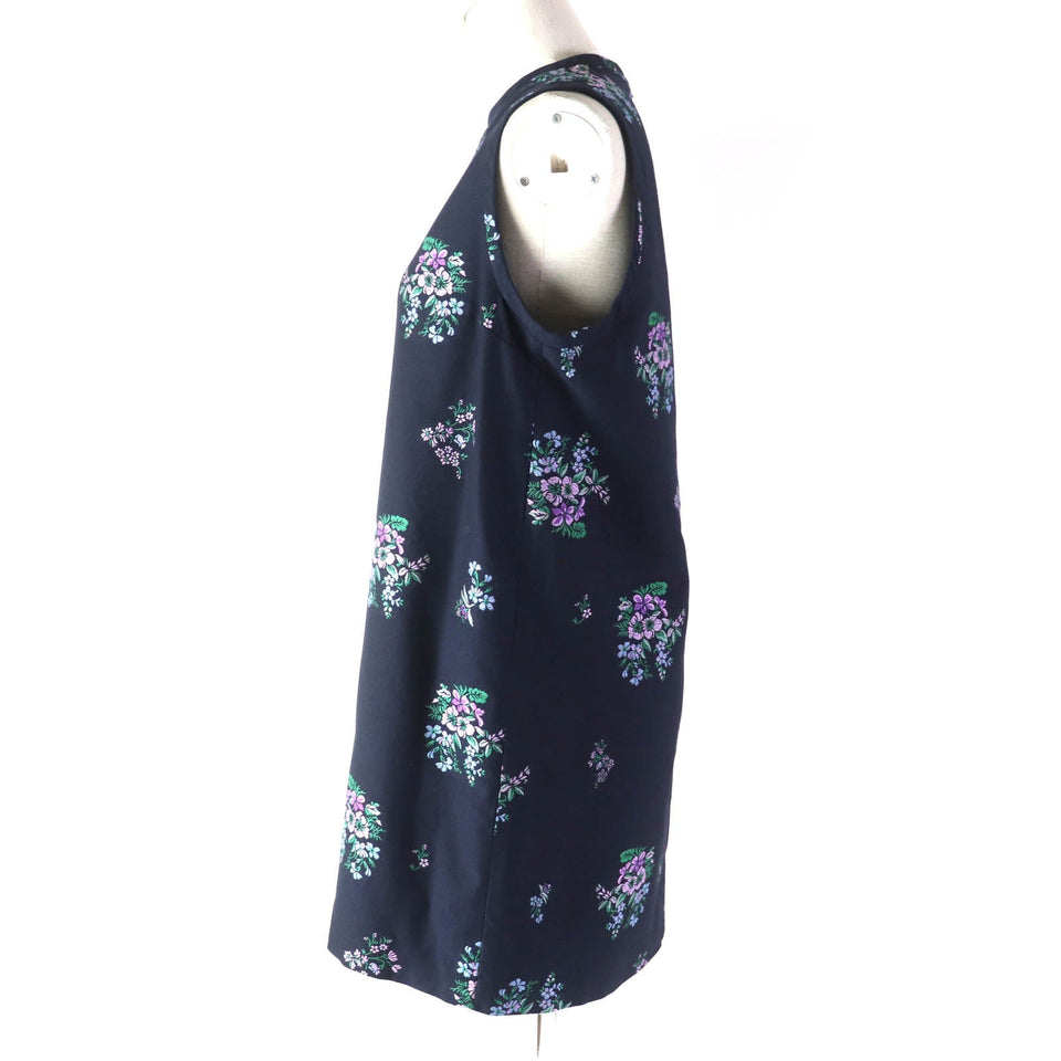 Gucci one piece 523247 Outer: 60% cotton, Outer: 40% wool, Part: 100% polyester, Lining: , Lining: 71% acetate 29% silk Dark navy Women 40