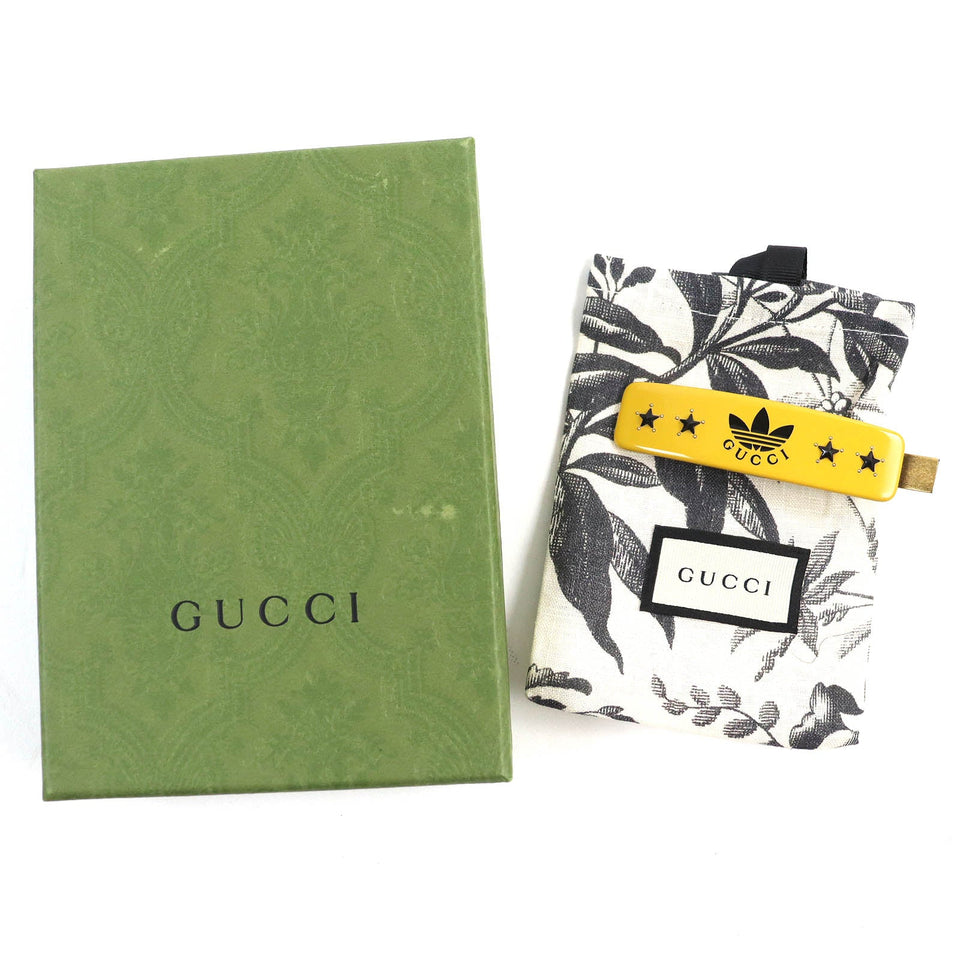 Gucci hair accessory 702940 plastic Yellow black Women