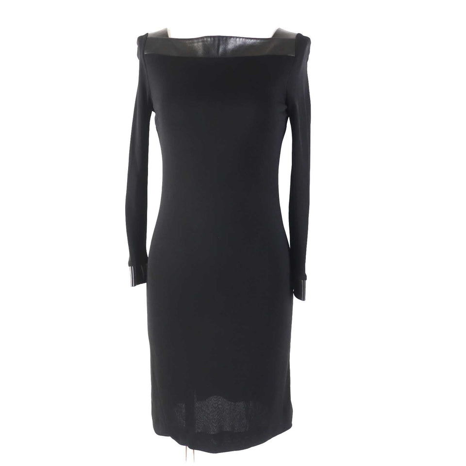 Gucci one piece 364339 Outer: 100% rayon, Lining: 100% rayon, Leather part: Sheepskin black Women XS