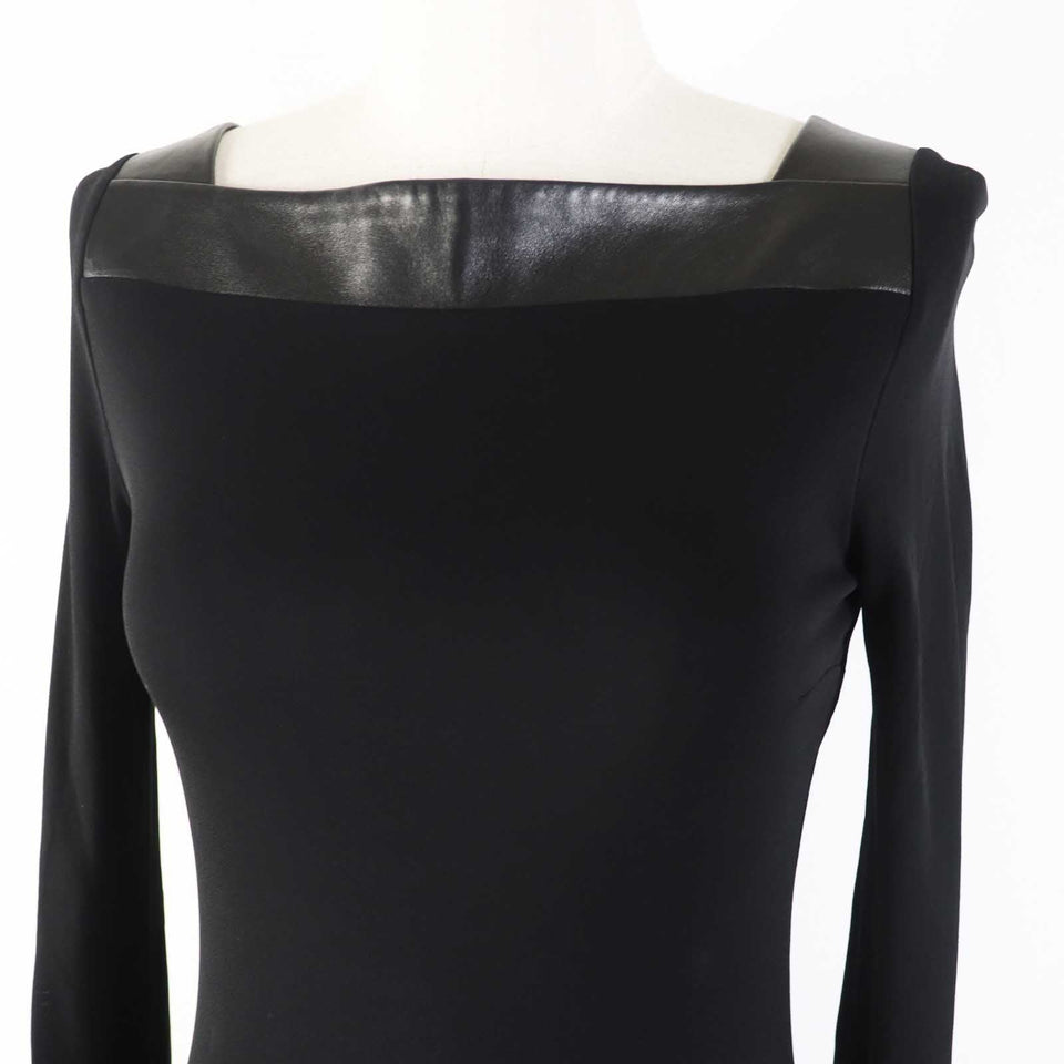 Gucci one piece 364339 Outer: 100% rayon, Lining: 100% rayon, Leather part: Sheepskin black Women XS