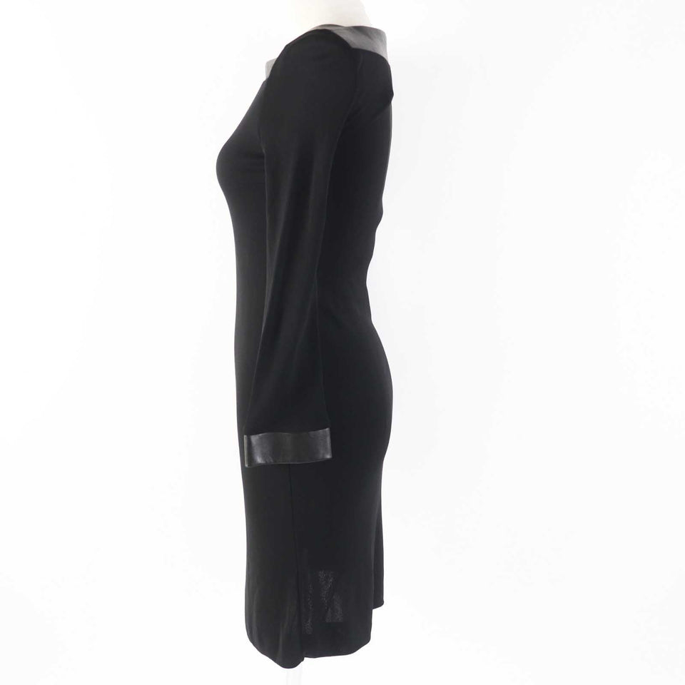 Gucci one piece 364339 Outer: 100% rayon, Lining: 100% rayon, Leather part: Sheepskin black Women XS