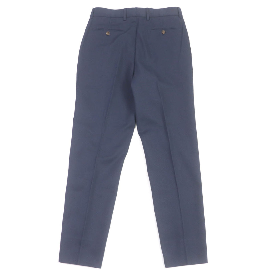Gucci slacks 668588 Outer: 100% cotton, Lining: 100% cupra, Part: 46% acrylic, 46% wool, 8% polyester, Part: 100% cowhide Navy mens 46