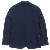 Gucci tailored jacket 751155 Main: 100% cotton, Lining: 100% rayon, Parts: 100% rayon, Applique: 35% acrylic, 35% alpaca, 30% polyester Navy Cotton formal jacket with Web stripe detail mens 46