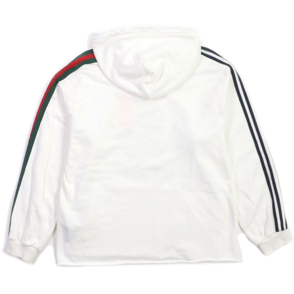 Gucci Hoodie 722967 Main: 100% cotton, Trimming: 97% cotton, 3% polyurethane Partial use 1: 58% cotton, 42% rayon Partial use 2: 65% rayon, 35% cotton white mens S