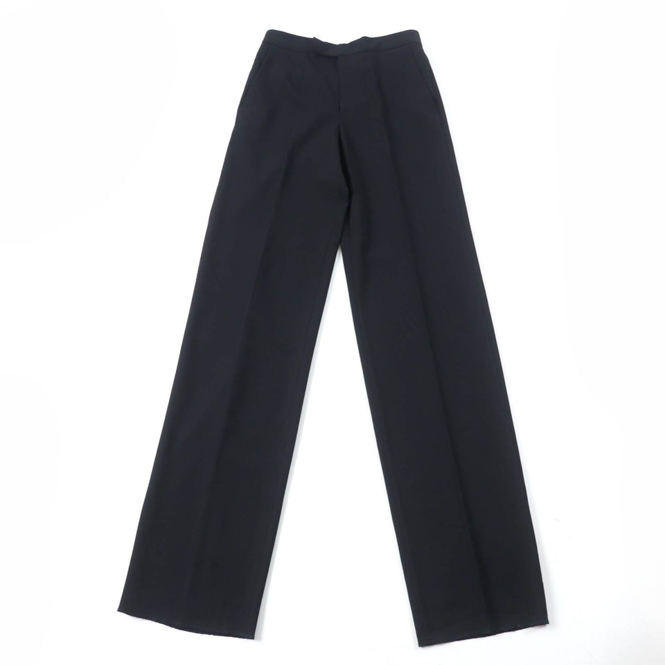 Gucci Pants Main: 95% wool, Main: 5% polyurethane, Lining: 100% rayon, Part: leather black Women 38