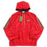 Gucci Hoodie 653373 Outer: 100% polyester, Part: 100% polyamide (nylon), Part: 100% polyester, Lining: 100% polyamide (nylon) Red mens M