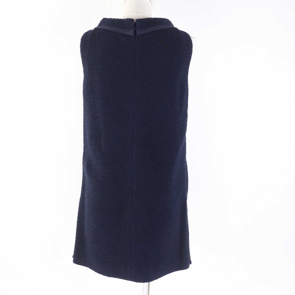 Gucci one piece 652725 Main: 90% wool, Main: 10% nylon, Part: 49% acetate, Part: 45% acrylic, Part: 6% polyester, Lining: 73% acetate, 27% silk Navy Women 36