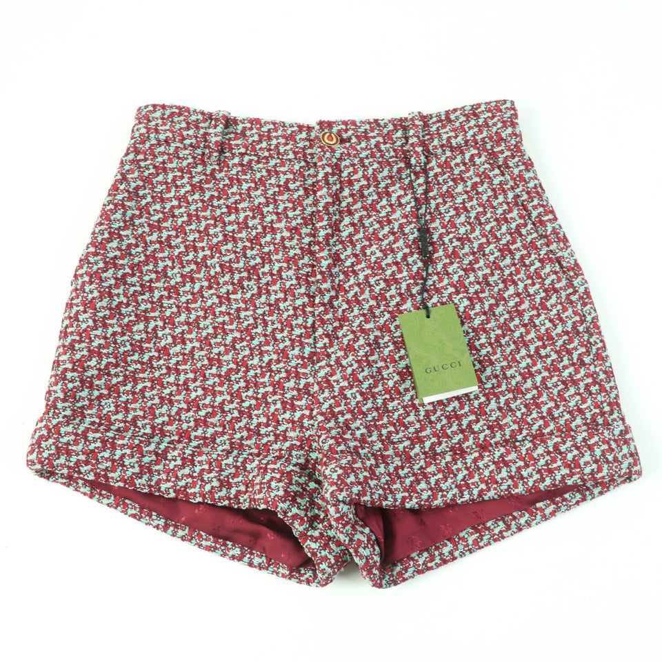 Gucci Shorts 691396 Main: 63% cotton, Main: 37% nylon, Lining: 100% rayon Red Green type Women 42