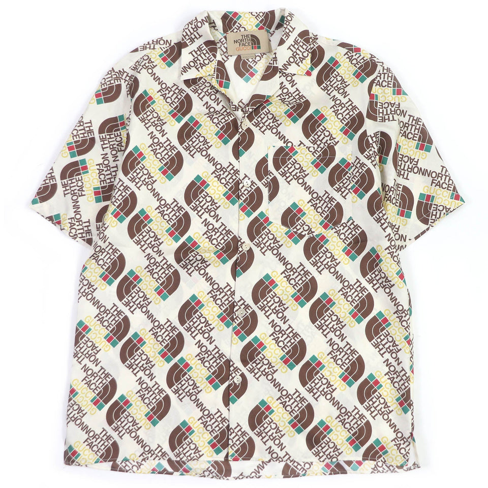 Gucci Short sleeve shirt 654766 Main: 100% silk Ivory mens 44