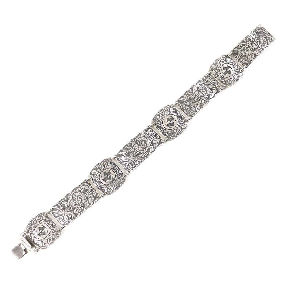 Gucci bracelet Main: AG925, : Metal Silver Arabesque mens 17