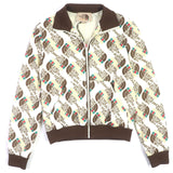 Gucci Track jacket 651321 Outer: 55% polyester, Outer: 45% cotton, Lining: 100% polyester, Part: 93% polyester, Part: 5% nylon, : 2% polyurethane Brown white mens XS