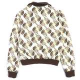 Gucci Track jacket 651321 Outer: 55% polyester, Outer: 45% cotton, Lining: 100% polyester, Part: 93% polyester, Part: 5% nylon, : 2% polyurethane Brown white mens XS