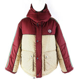 Gucci Jacket 663279 Main: 100% nylon, Filling: 100% polyester, Part: 100% polyester, Lining: 100% nylon Bordeaux Beige type PARACHUTE NYLON PADDED GG Women 38