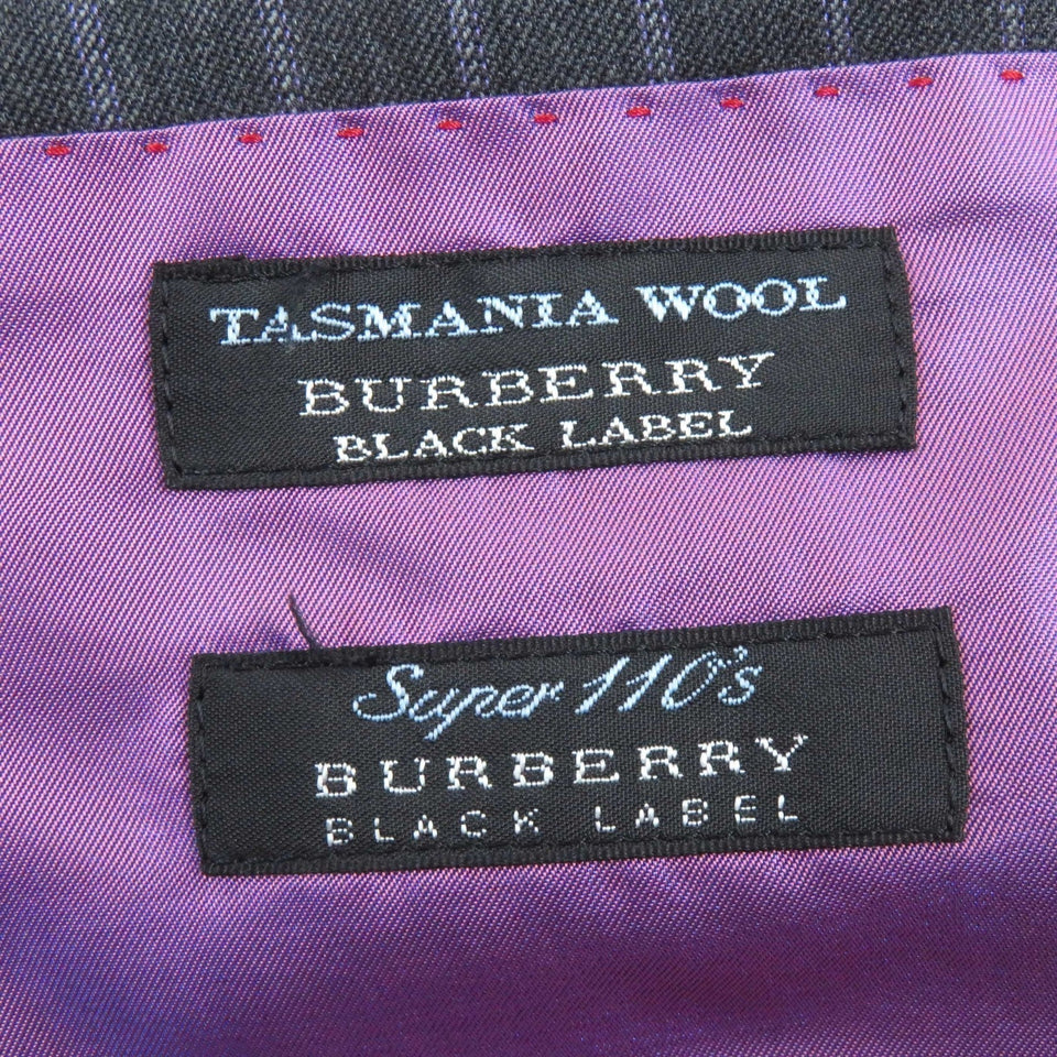 Burberry BLACK LABEL suit Outer material: 100% wool, Lining: Cupra, Lining: Polyester, Part: Cupra, (Outer material Super 110S  ) Dark Gray Purple mens 165 36R