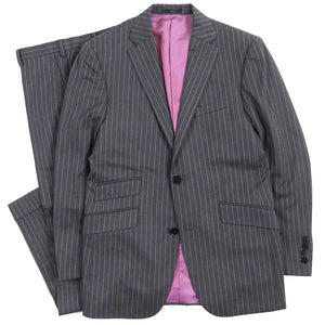 Burberry BLACK LABEL suit Outer material: 100% wool, Lining: Cupra, Lining: Polyester, Part: Cupra, (Outer material Super 110S  ) Dark Gray Purple mens 165 36R