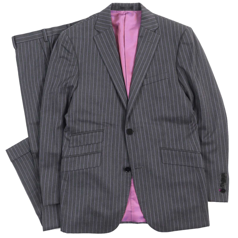 Burberry BLACK LABEL suit Outer material: 100% wool, Lining: Cupra, Lining: Polyester, Part: Cupra, (Outer material Super 110S  ) Dark Gray Purple mens 165 36R