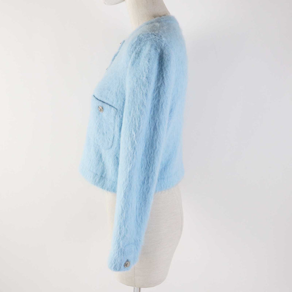 Chanel Cashmere Alpaca Knit igan 36 COCO Button