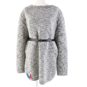 Louis Vuitton Wool Monogram Belted Knit Dress