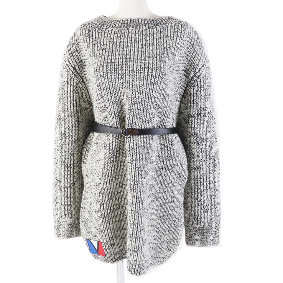 Louis Vuitton Wool Monogram Belted Knit Dress