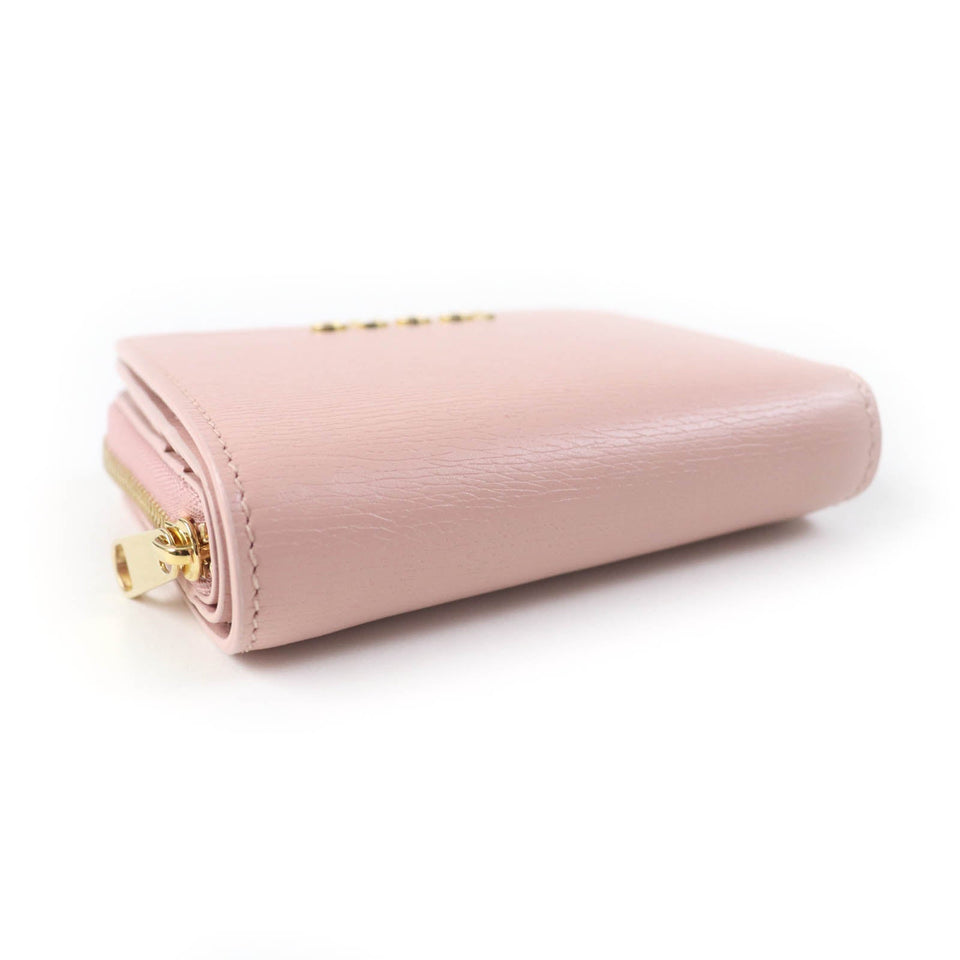 Gucci Bifold Wallet 772639 Main: Leather Light pink Script Mini Wallet Women