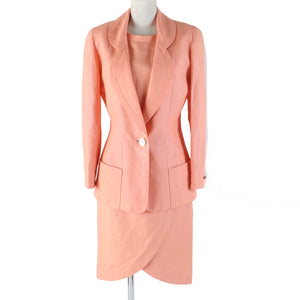 Chanel Vintage Linen Silk Jacket Dress Set