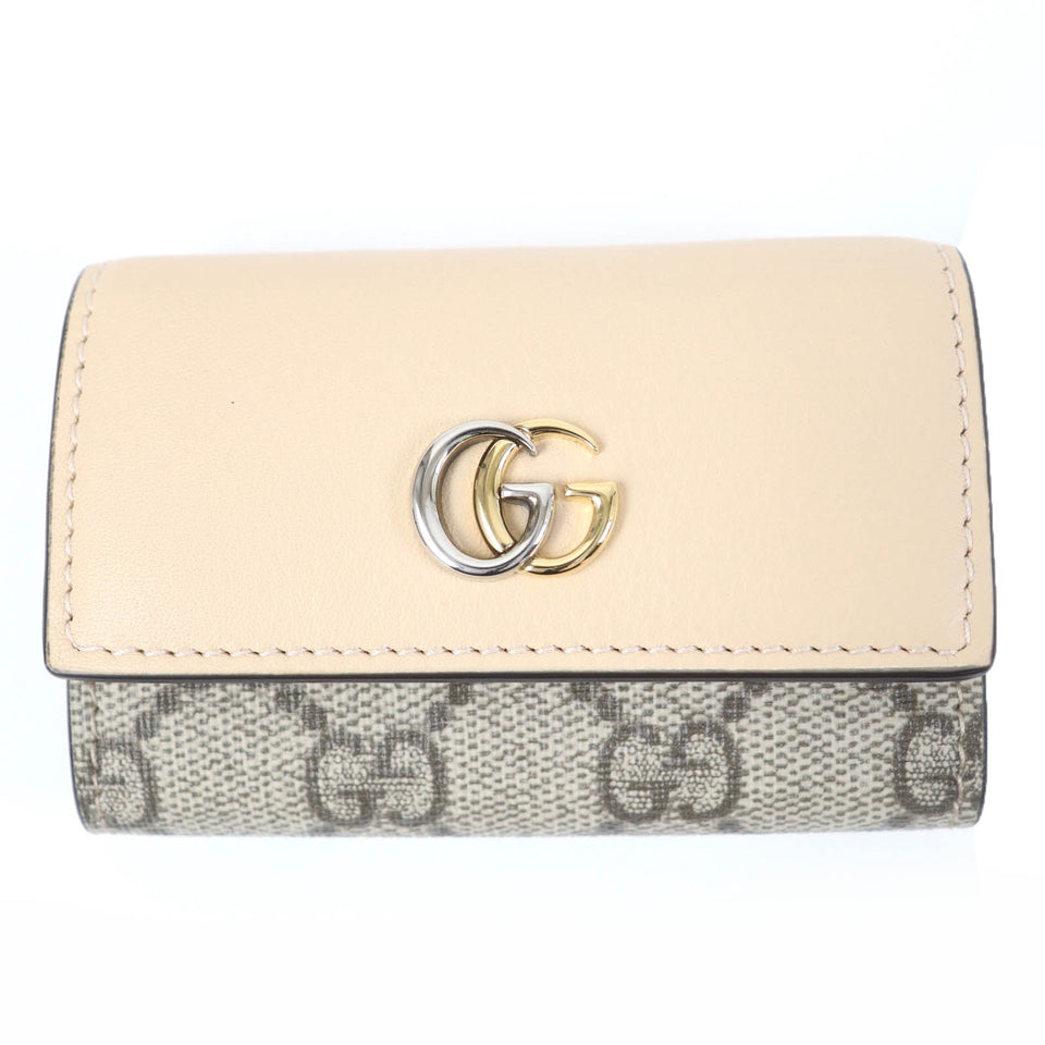 Gucci Key case Key holder  795649 Main: Leather, Main: GG Supreme Canvas beige Double G Key case Key holder Women