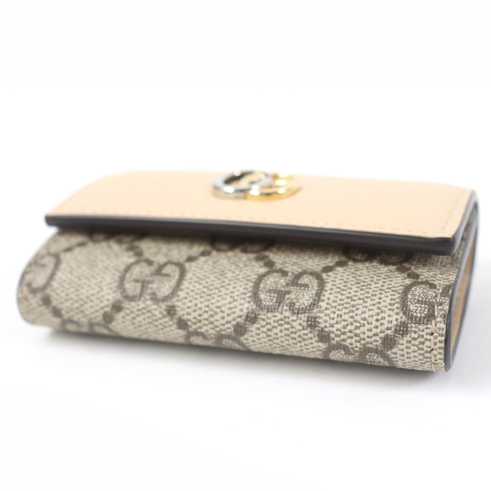Gucci Key case Key holder  795649 Main: Leather, Main: GG Supreme Canvas beige Double G Key case Key holder Women