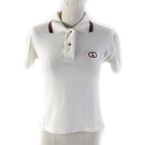 Gucci Short sleeve polo shirt 599122 Main: 100% cotton, Part: 84% cotton, Part: 16% polyester, Part: 100% polyester white Women XS