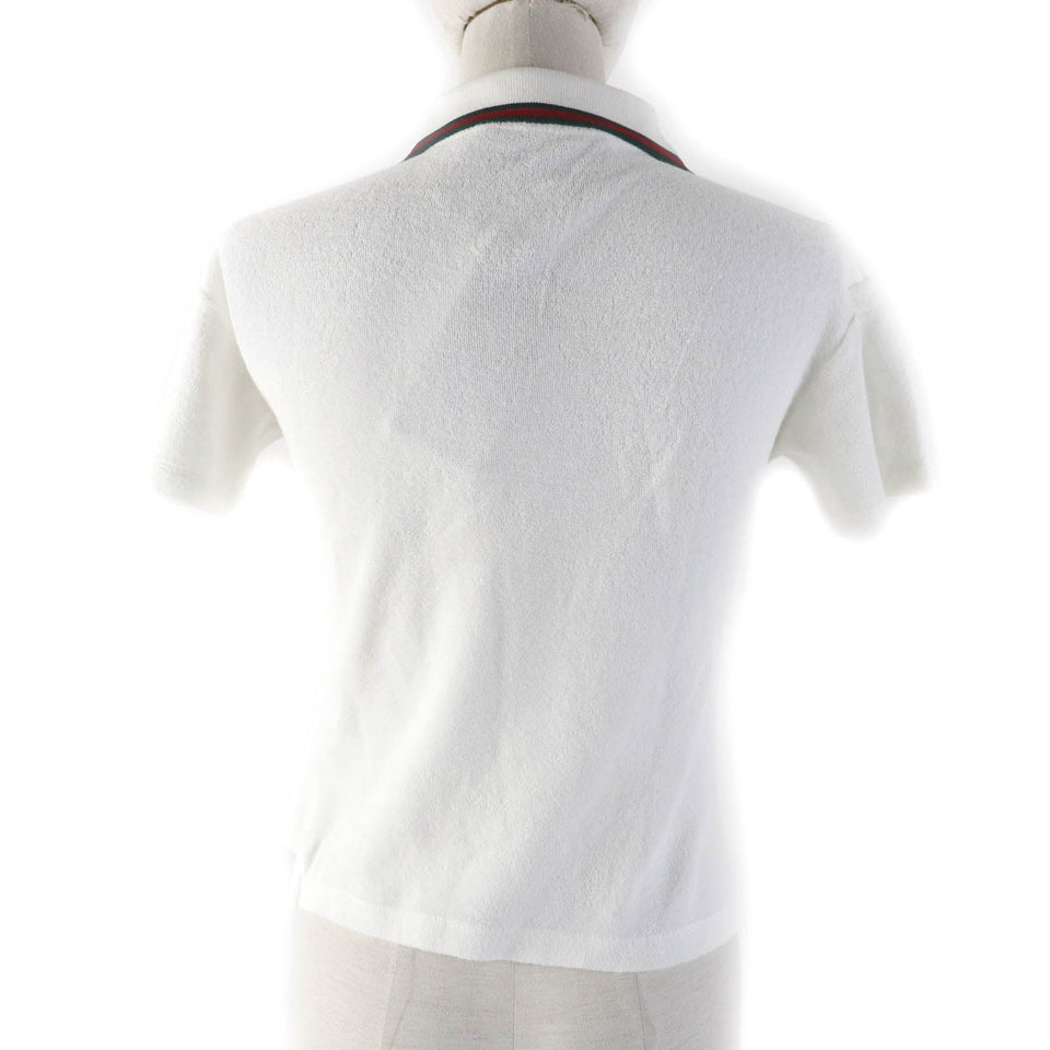 Gucci Short sleeve polo shirt 599122 Main: 100% cotton, Part: 84% cotton, Part: 16% polyester, Part: 100% polyester white Women XS