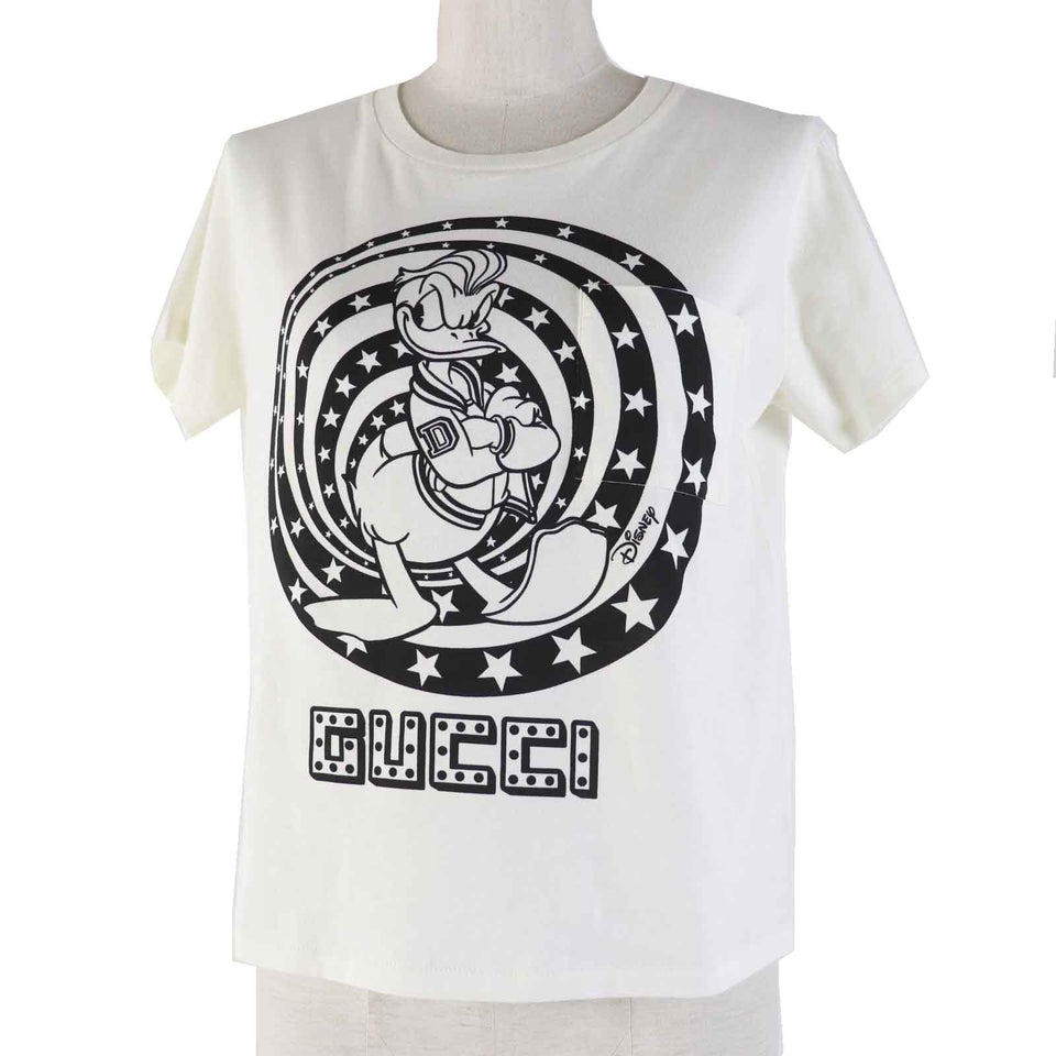 Gucci Short sleeve T-shirt 644674 Outer material: 100% cotton Ivory black Women XS