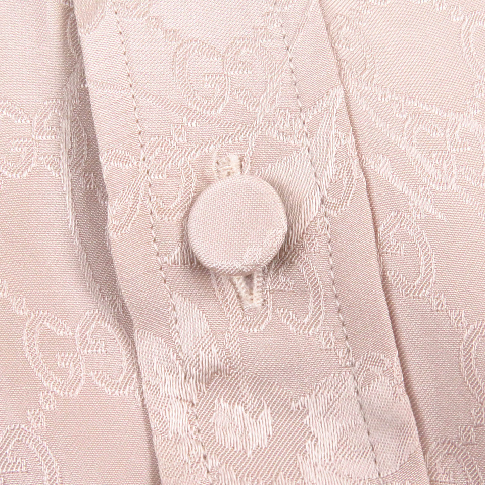 Gucci Long sleeve shirt 596832 Main: 100% rayon pink DAISIES JACQUARD SHIRT mens 48