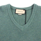 Gucci sweater 715275 Outer: 100% wool, Part: 98% wool, Part: 1% polyurethane, Part: 1% nylon, Part: 50% acrylic green Sweater mens S