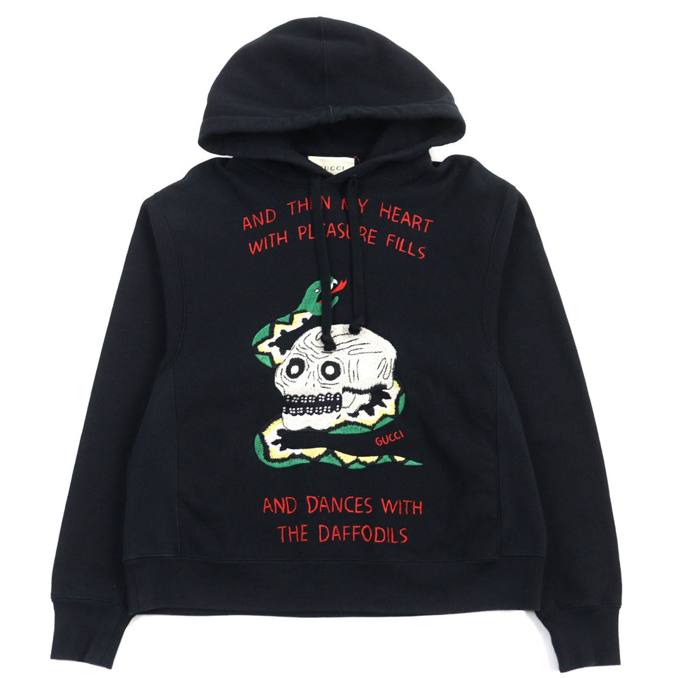 Gucci Hoodie 569828 Outer: 100% cotton, Part: 100% polyester Black type mens XS