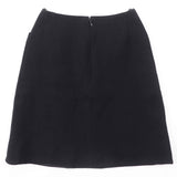 Chanel Vintage Wool Tweed Skirt Black 36