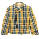 Gucci Riders jacket 710795 Outer: 88% wool, Outer: 10% nylon, Outer: 2% rayon, Lining: 100% rayon, Sleeve lining: 100% cupra yellow-green METAMORFOSI mens 46