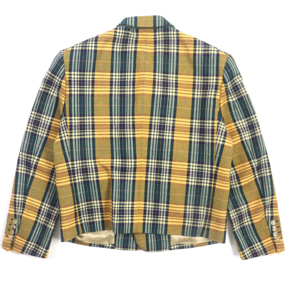 Gucci Riders jacket 710795 Outer: 88% wool, Outer: 10% nylon, Outer: 2% rayon, Lining: 100% rayon, Sleeve lining: 100% cupra yellow-green METAMORFOSI mens 46