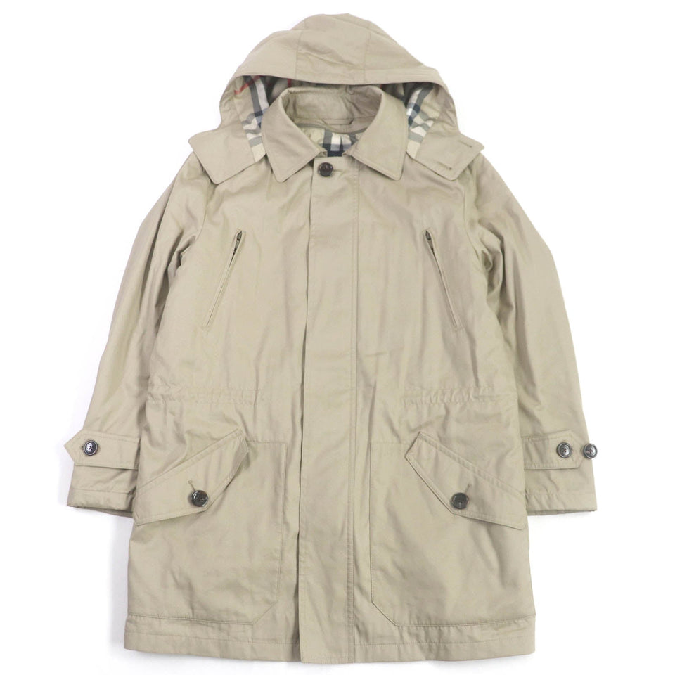 Burberry LONDON coat Outer: 75% cotton, Outer: 25% polyester, Lining: polyester, Lining: rayon, Part: 100% cotton light beige mens LL